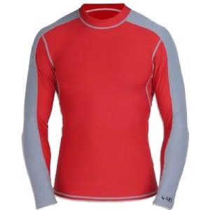 Red & Grey Full Sleeve Rashguard