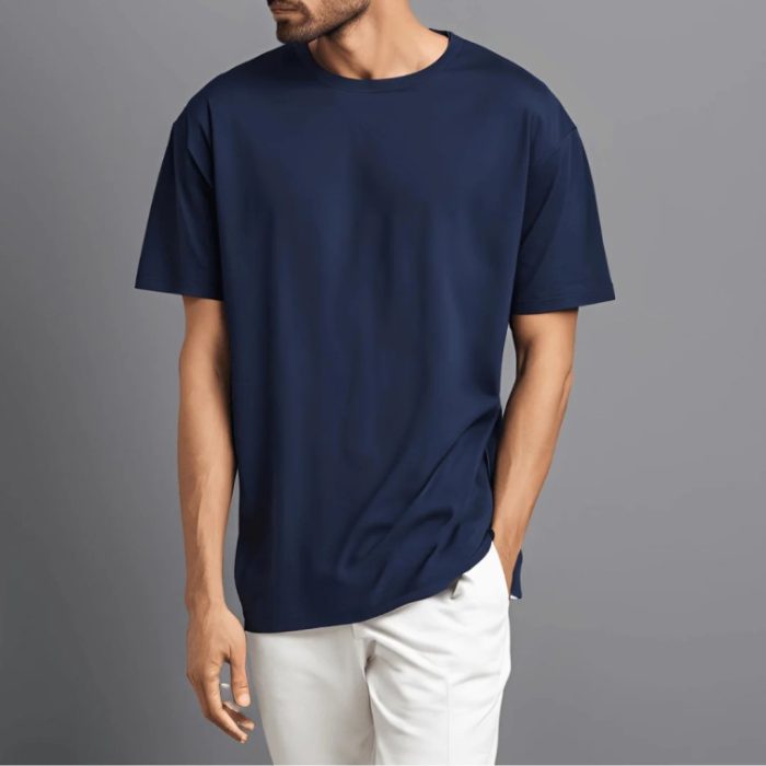 Navy Blue Drop Shoulder Tee