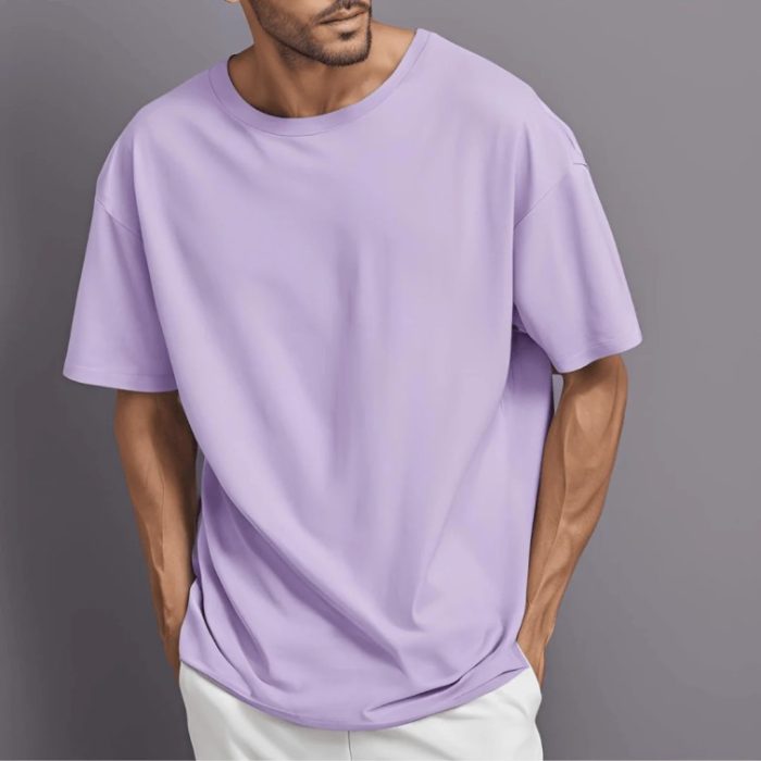 Purple Drop Shoulder Tee