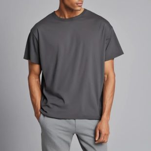 Grey Drop Shoulder Tee